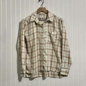 Vintage Marmot Mountain Works Flannel Shirt Mens M Plaid Grand Junction CO Gorp